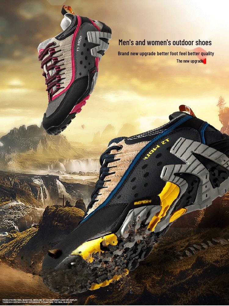 Lightweight Non-slip Breathable Mountaineering Shoes for Men and Women - Wear-resistant Climbing, Hiking, and Travel Footwear
