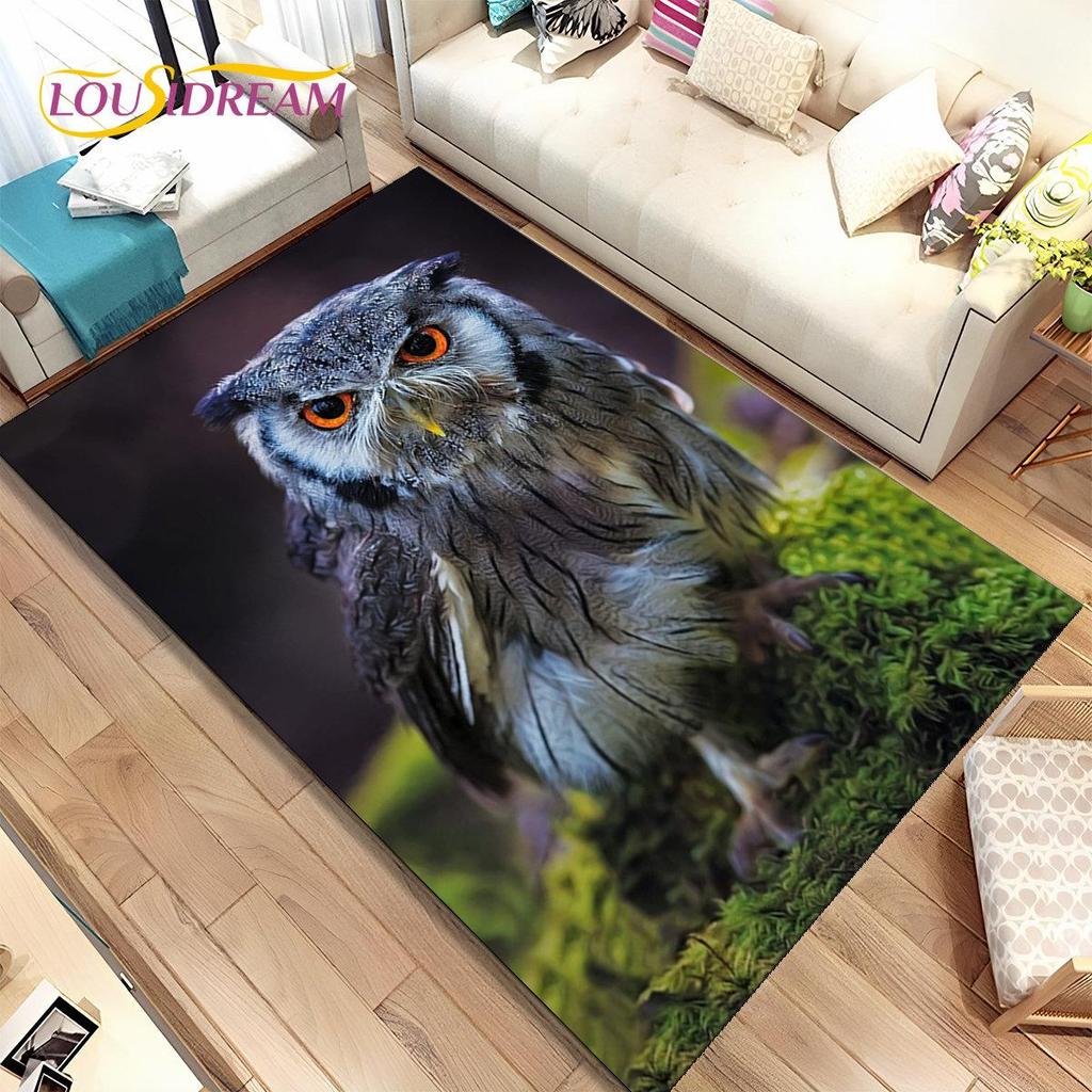 Covor drăguț bufniță cu desene animate 3D, covor covor pentru acasă sufragerie copii dormitor canapea preș Decor, copii se joacă covoraș antiderapant