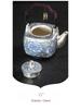 Antique Silver-Gilded Porcelain Teapot Set: Perfect Gift for Leaders, Housewarmings, Business Occasions, Souvenirs, and High-End Ceramics Lovers.