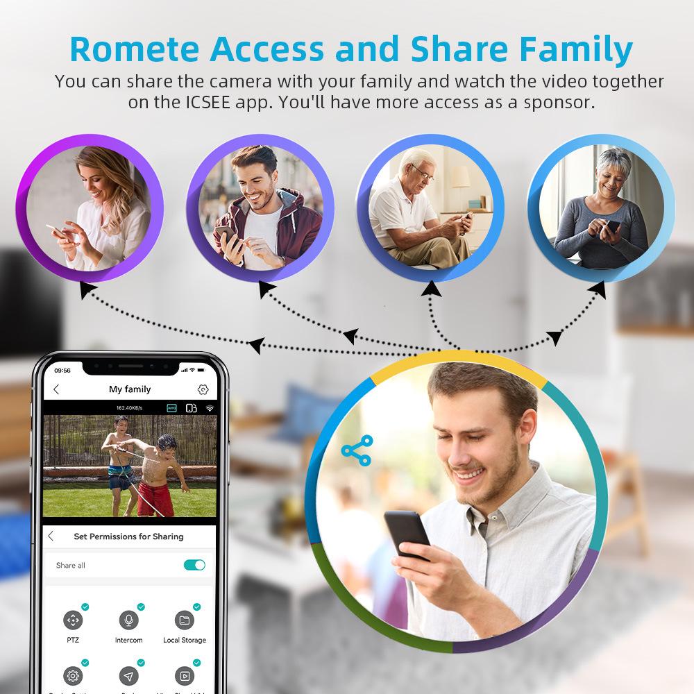 ICSEE Dual-Screen WiFi 8MP Outdoor Ultra-Clear Binocular Camera Monitor