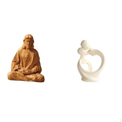 Sacred Heart Jesus Figurine Artistic Collection Resin Statue Ornament for Hallway Bedroom Office
