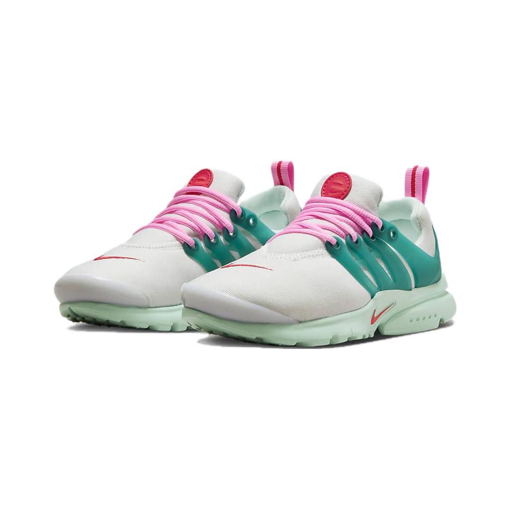 Nuevas Zapatillas de Running Nike Air Presto Resistentes a la Abrasión de Caña Baja para Niños Blanco Verde Niños de 3 a 7 Años 844766-103