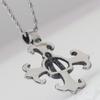 European and American Retro Distressed 31MM Twist Chain Cross Anchor Crown Shape Pendant Necklace