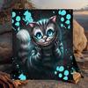 1PC Magic Cat Fantasy Art Flannel Blanket Gift, Suitable for Both Men And Women, Soft Ideal for Beds And Sofa, Birthday Or Christmas Gift