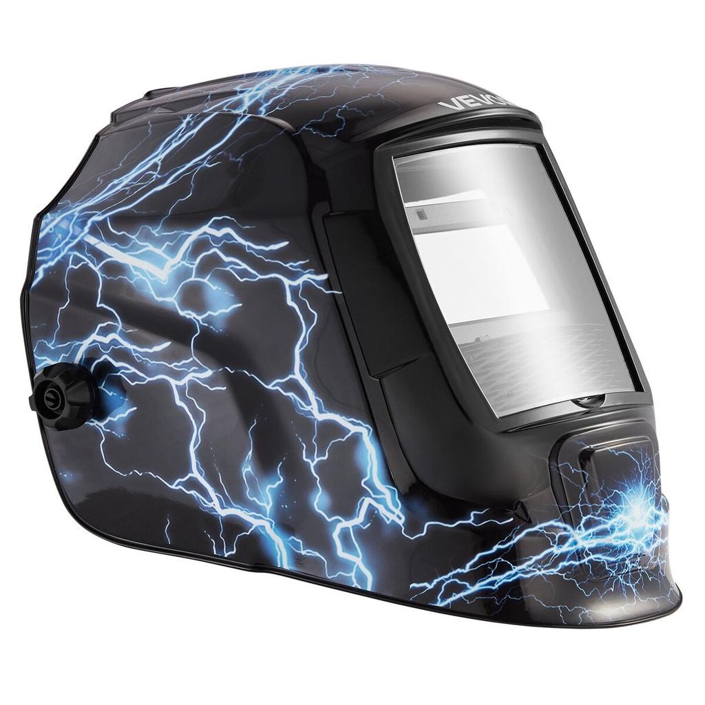 Welding Helmet Auto Darkening, 93 X 43 Mm True Color Welding Hood, Solar Powered Welder Mask 2 Arc Sensors, Shade 4/9-13 for TIG MIG ARC Weld Grinding