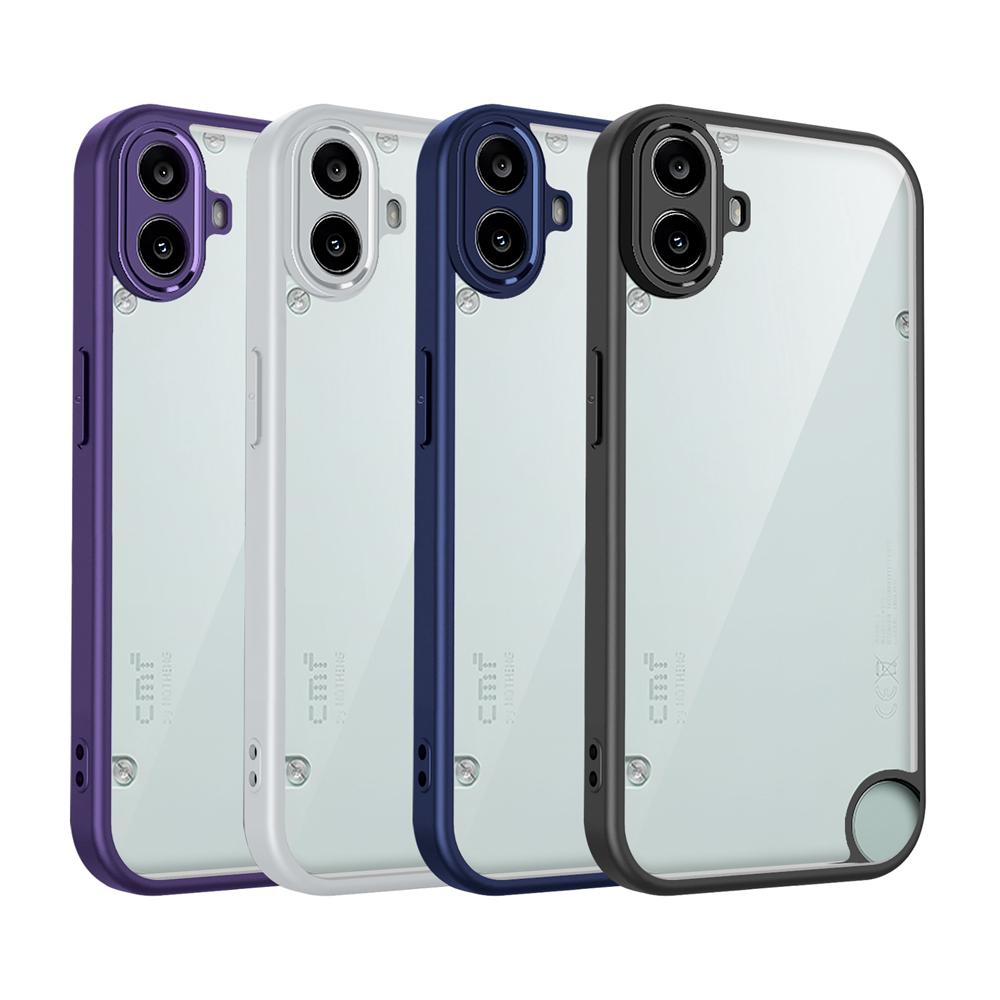 KEYSION Transparente Hülle für Nothing CMF Phone 2 Pro 1 Weiches Silikon + PC Klare Stoßfeste Handy-Rückabdeckung für CMF Phone 1 2 Pro