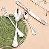 4pcs Antique Carved Handle Tableware Mirror Stainless Steel Dinnerware Set with Knife Fork Spoon Kitchen Utensils