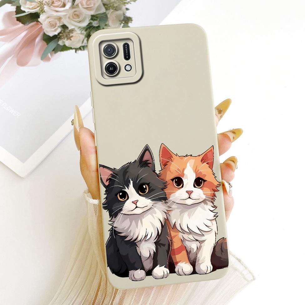 For Oppo A16k CPH2349 Casing For Oppo A16e CPH2421 Cover Fashion Cartoon Cute Funny Painted Silicone Phone Case