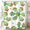 Decorative shower curtain with watermelon pattern made from waterproof polyester fabric designed for bathroom decor in various s