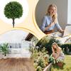 Boxwood Topiary Weather Resistant 23 Inch Bush Artificial Outdoor Trees Faux Topiary For Garden Yard Patio Lawn Pathway Driveway
