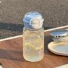 Water bottle simple ins cute high value straw cup female summer student adult girl plastic small portable water cup
