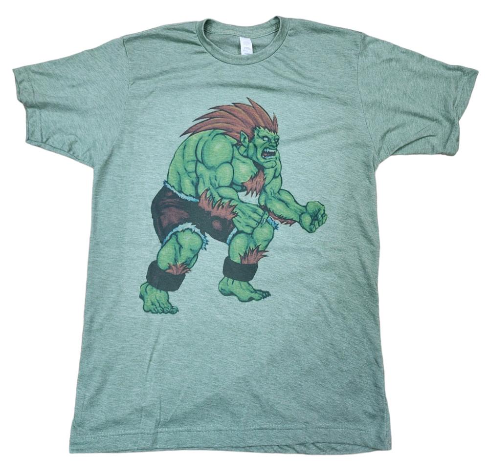 BLANKA Video Gamer STREET Fighter Classic Shirt green vintage graphic Unisex T-Shirt XXXXL