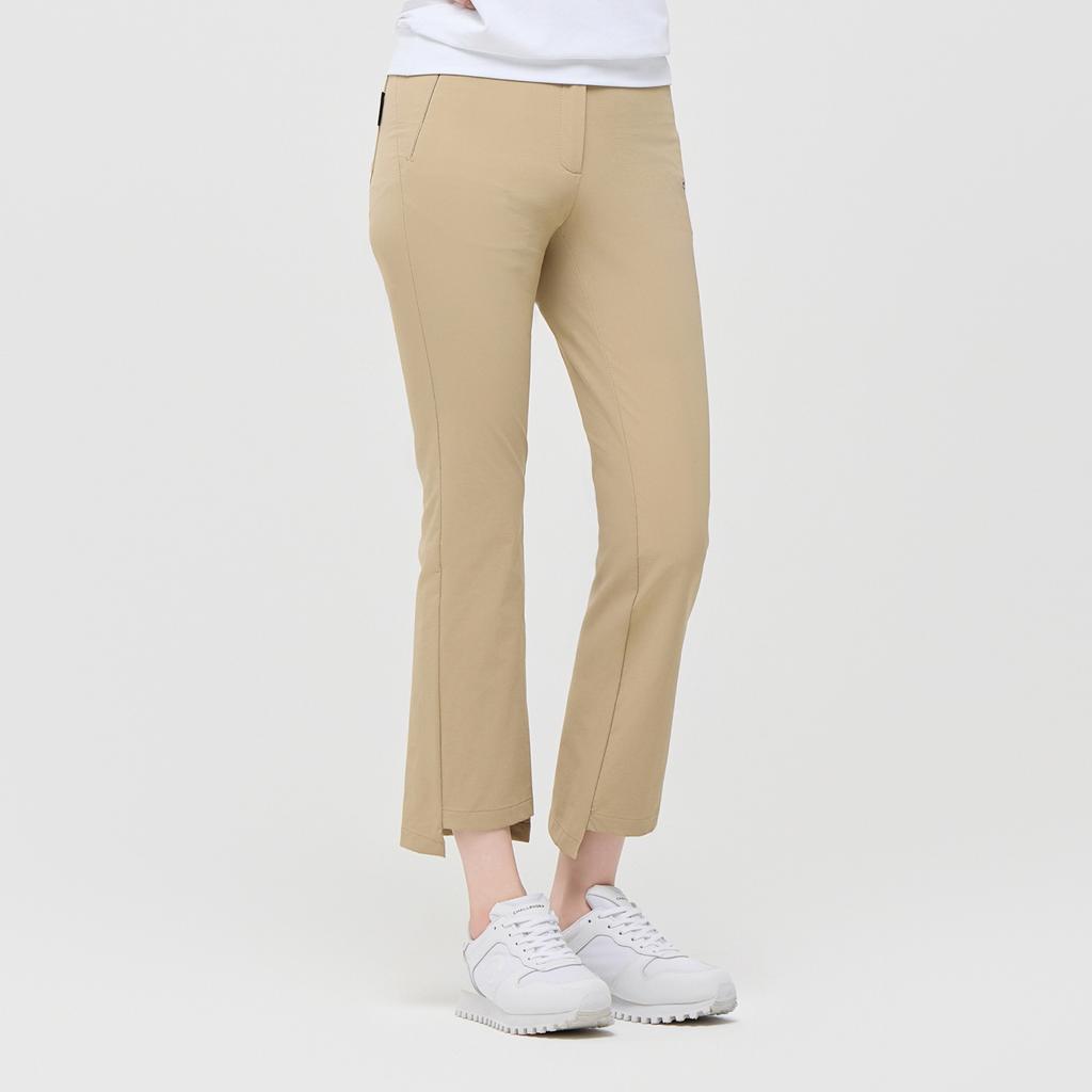 CHALLENGER Women'S Essential Nylon Stretch Semi-Bootcut Pants Beige