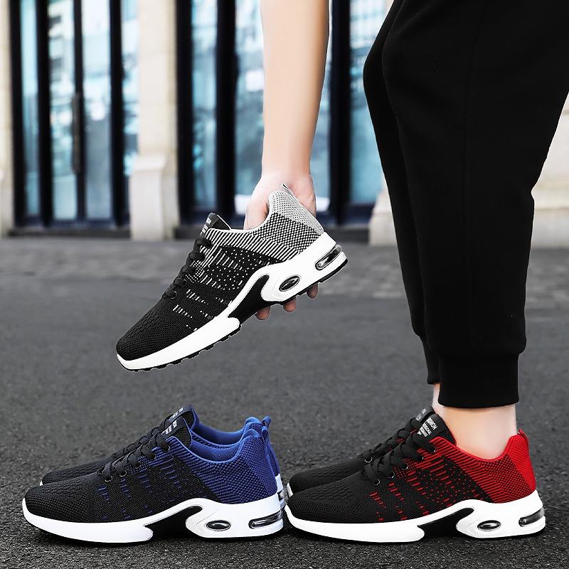 Low-top casual shoes summer new fly-woven mesh breathable running sports shoes men's casual shoes