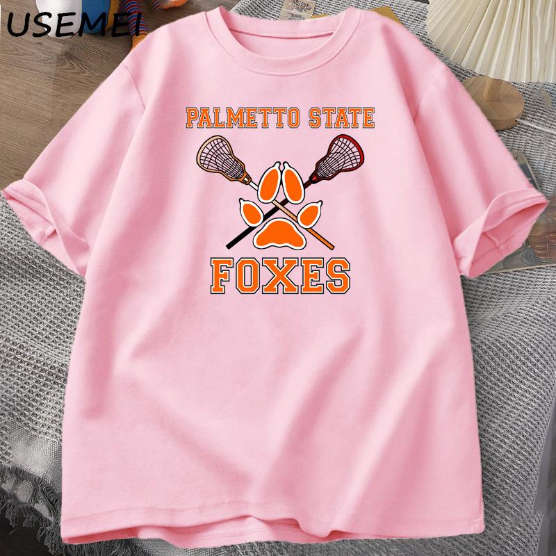 Palmetto State Foxes Game T Shirt Men Casual Short Sleeve Tshirt Men s Designer Clothes Loose O Neck Graphic Tees Streetwear S розовый 1700₽