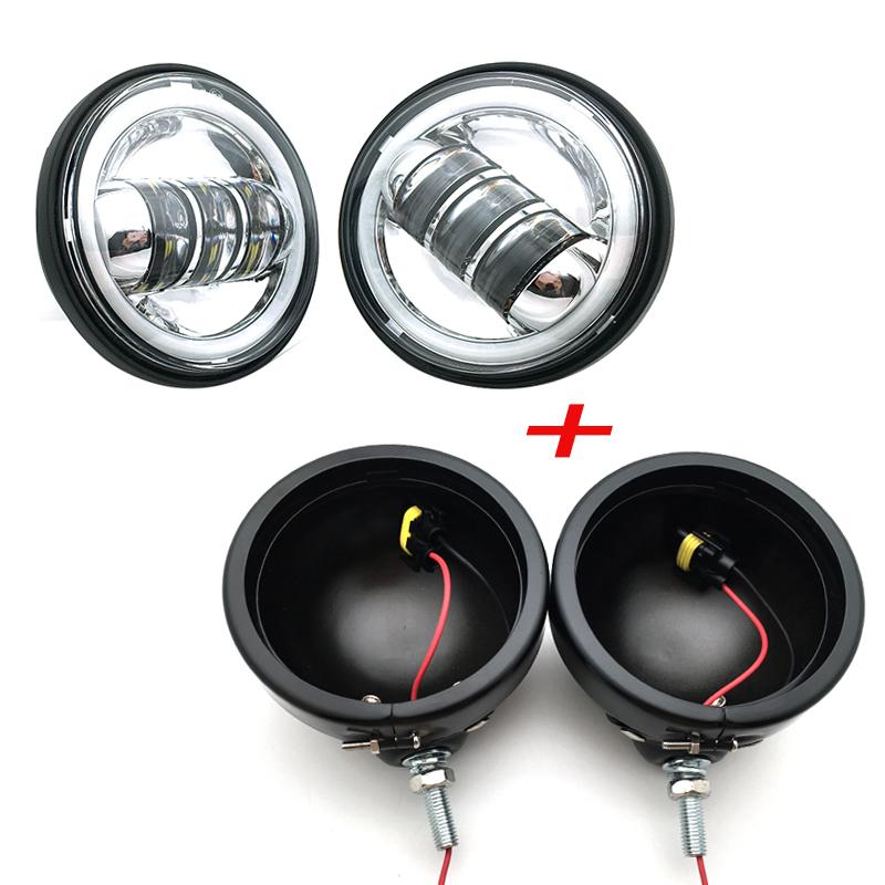 2pcs 30W 4.5 Inch Motorcycle Led Fog Light 6000K DRL Led Headlamp for Harley Moto Motorbike Working Lighting Bulb for Car ATV .