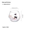 OLOEY Cute Cat Spherical Glass Travel Mug
