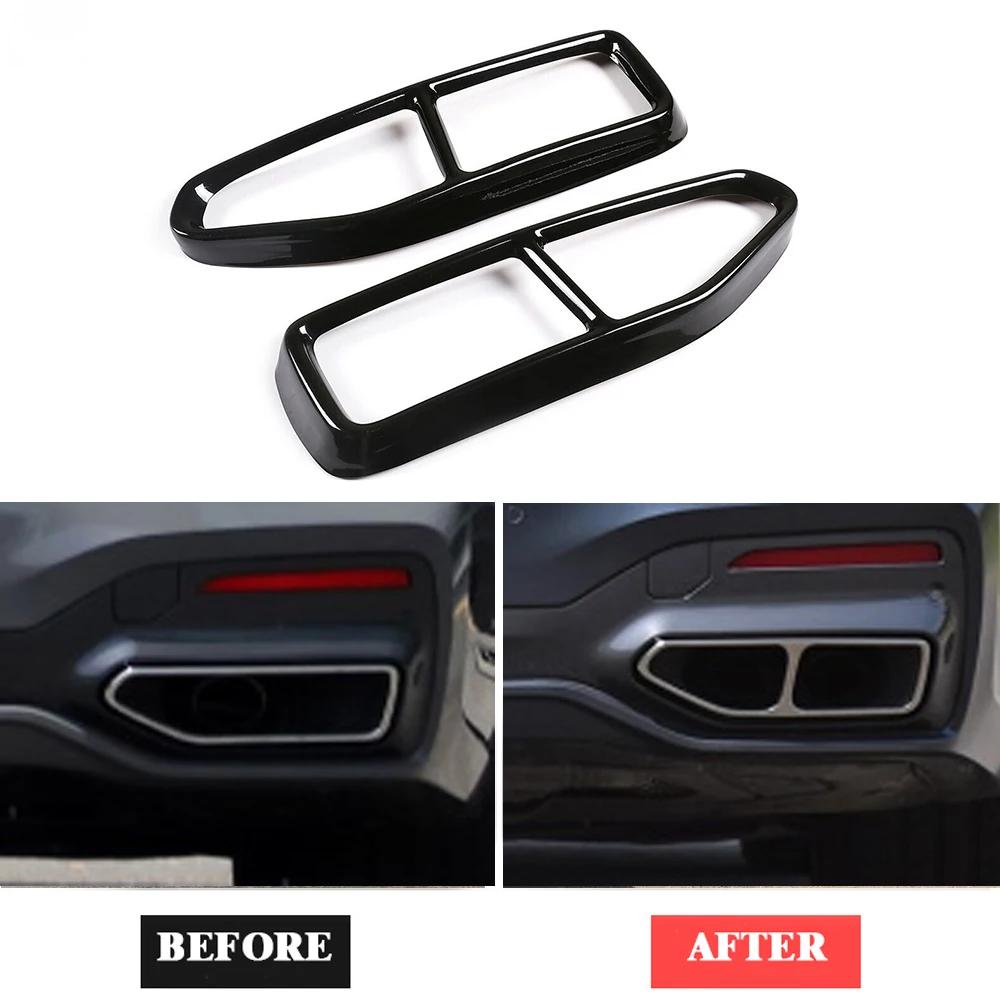 2Pcs/1Pair Steel Exhaust Muffler Tail Pipe Cover Kit For BMW 7 Series G11 G12 2019-2020