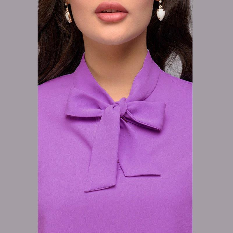 New Women's European & American Style Chiffon Blouse – Sexy Stand Collar, Tie Knot, Long Sleeve