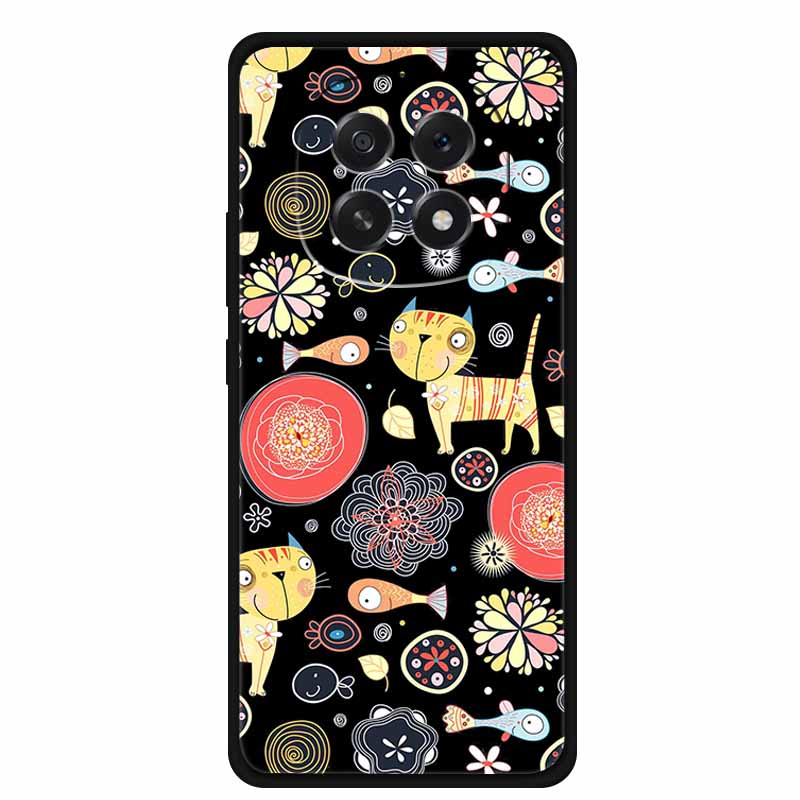 For Oppo A5 5G Phone Case 3D Relief Emboss Flowers Back Cover Black TPU Silicone Soft Case For Oppo A 5 PKQ110 Cases 6.7" Fundas