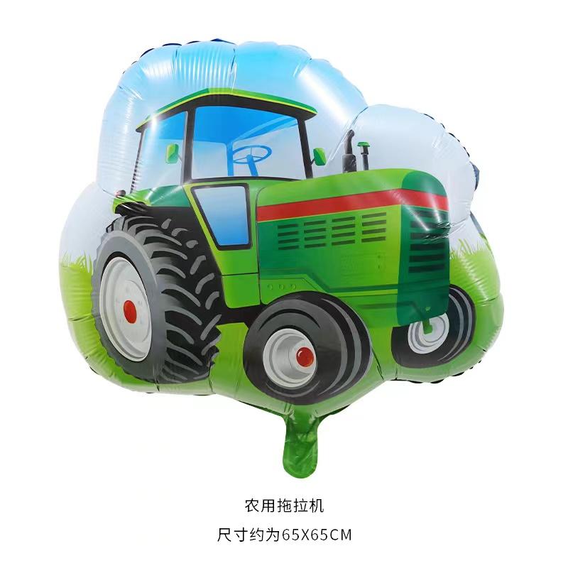 1Pc Cartoon Car Balloons Train Fire Truck Tank Engineering Car Tractor Aluminum Film Balloon Birthday Party Baby Shower Toy