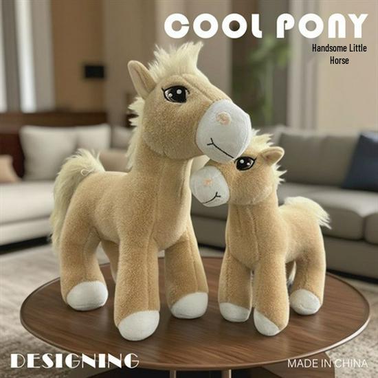 Charming Little Horse Figurine with Silky Smooth Finish and Lively Eyes