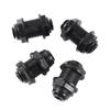 5Pcs 1/4'' OD Tube Black Bulkhead Connector Reptile Aquarium Garden Irrigation Water Pipe Joint RO Water Adapter Quick Connector