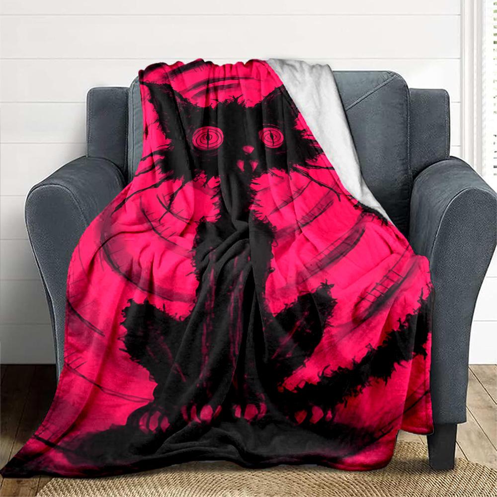 1pc Cat Eyes Monster Blanket, Lightweight Flannel Throw Blanket For Sofa, Bed, Travel, Camping, Living Room, Office, Couch, Chair, And Bed