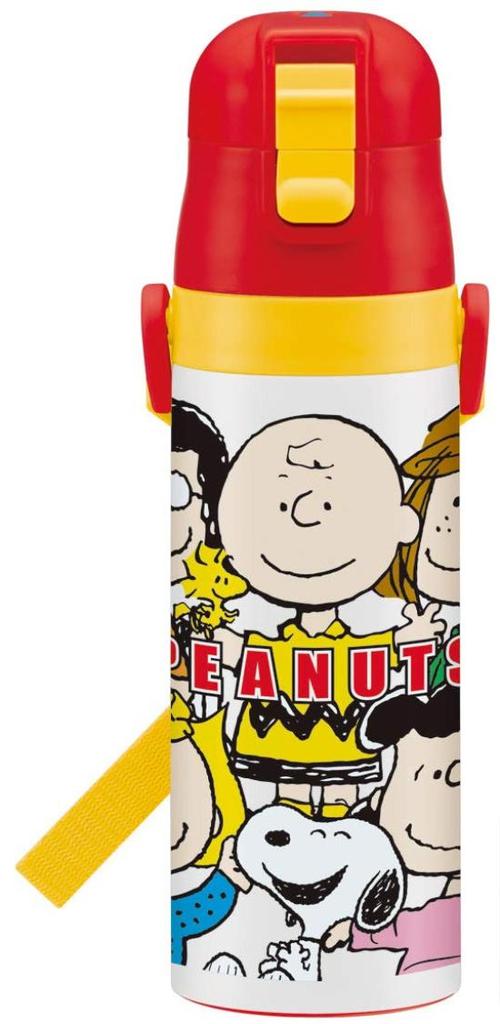 Skater Children's Stainless Steel Sports Bottle, Snoopy and Peanuts Friends, 470ml, SDC4