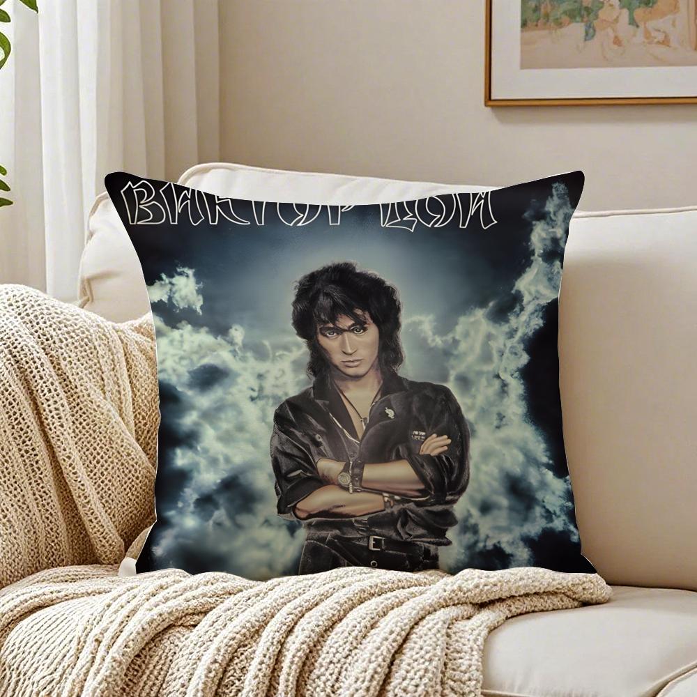 musician revolutionary VViktor TTsoi Cushion Cover Pillowcase Antidustmite living Room Sofa Decor Cushion Room