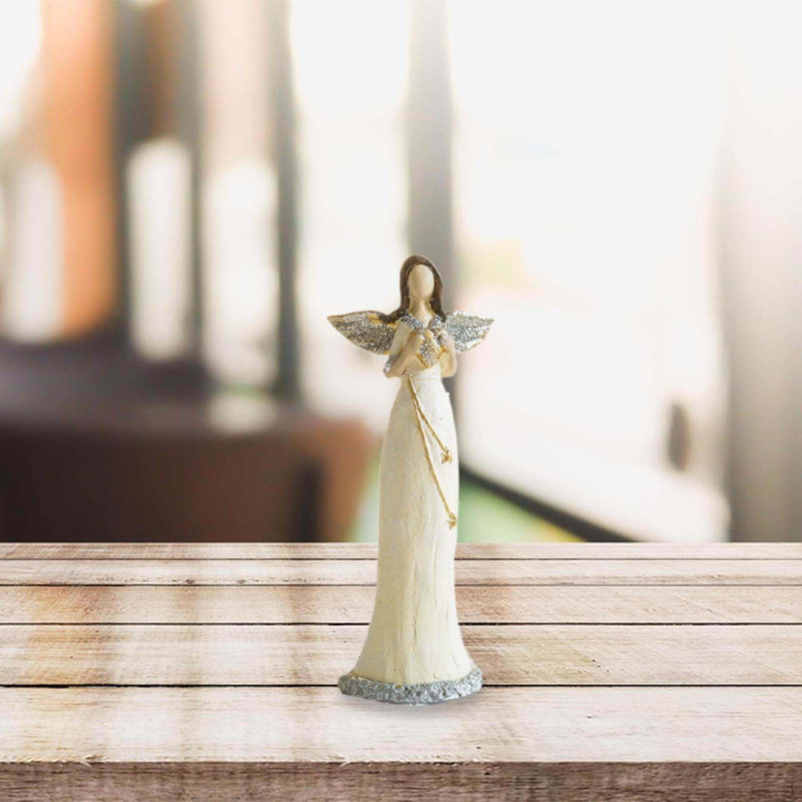 

Фигурка ангела, рождественское украшение, коллекционная художественно-ремесленная скульптура, украшение стола для спальни