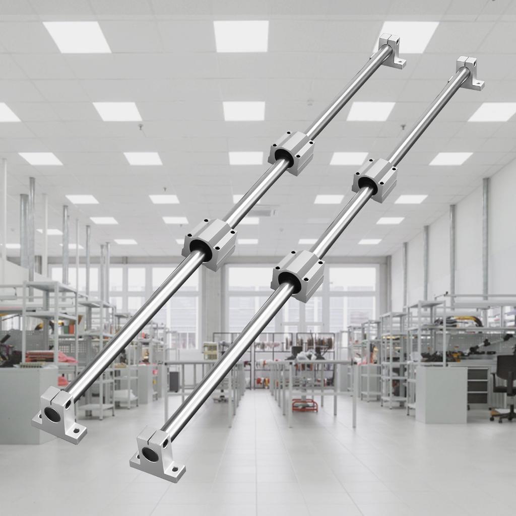 VEVOR Linear Guide Rail Set, SFC20 1200mm, 2 PCS 47.2 in/1200 mm SFC20 Guide Rails 4 PCS SC20 Slide Blocks 4 PCS Rail Supports