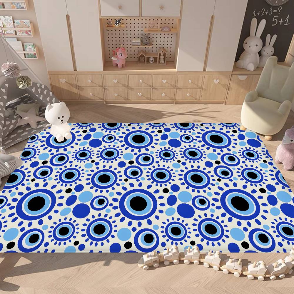 Böser Blick Vintage Fußmatte Nordischer Stil Schlafzimmer Wohnzimmer Fußmatte Haus Balkon Anti-Rutsch Alfombra