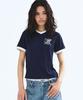 NYXX V-Neck Ringer Tee Navy