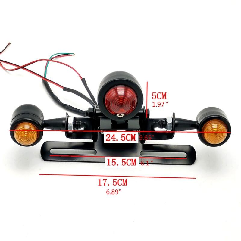 1 pieza Luces traseras Luces de conducción Luces de freno Señales de giro Soportes para matrículas