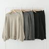 Mizqz Women Knit Skirt Set Round Neck 5588