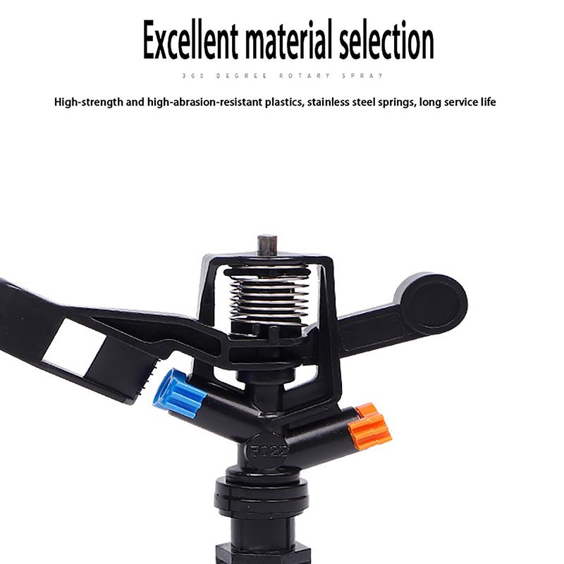 Aspersor rotativ pentru udarea grădinii, duză cu balansoar din plastic, pentru irigare, aspersor pentru gazon cu conector tată de 1/2 inch