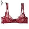 Summer Ultrathin Lace Floral Bras Women’s Sexy Underwear French Romantic Push Up Brassiere Bow Trim Female Breathable Bras