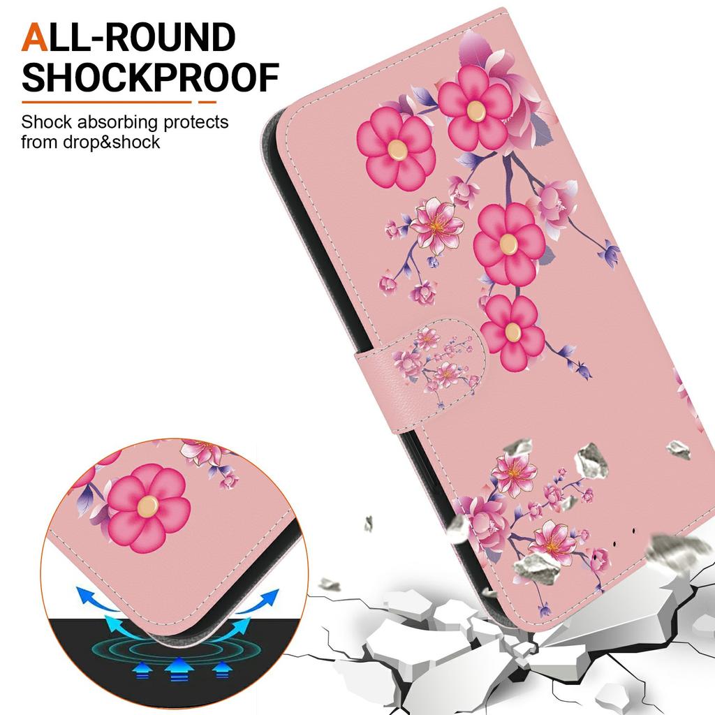 For Xiaomi Redmi Note 14 4G (163.25mm) Wallet Phone Case Anti-Drop Leather Flip Cover Pattern Printing