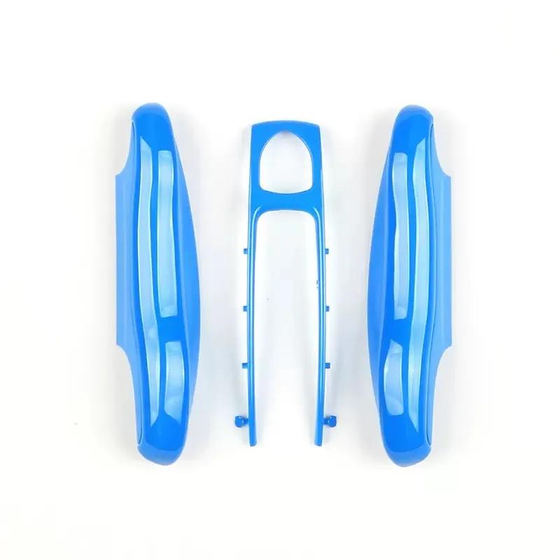 Interior Mouldings Car Key Cover Shark Blue For Porsche Panamera Boxster Macan Cayenne Taycan 911 718  Cayman  I