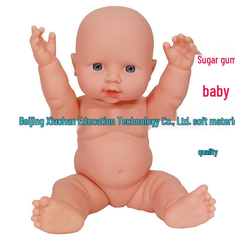28cm Kindergarten Early Education Vinyl Doll - Nude Soft Rubber Little Princess