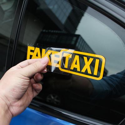 Universal Auto FAKE TAXI Lustige Aufkleber Aufkleber für Hyundai Creta Tucson BMW X5 E53 VW Golf 4 7 5 Tiguan Kia Rio Sportage R KX5