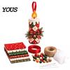 Handcrafted Holiday Display Items DIY Patchwork Ornament Kit for Christmas Decoration, Decorative Fabric Party Materials Craft Set with Traditional