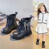 Autumn Winter New Bow Princess Girl Shoe Fashion Glitter Shiny Ankle Boot Soft Sole Non-Slip Kid Boots