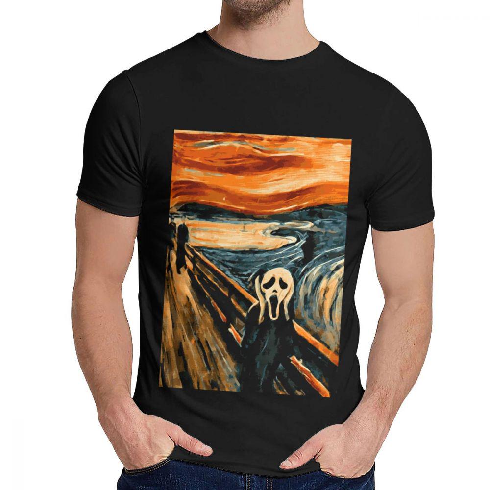 Anime The Scream Tee For Unisex New Custom 100 Pure Cotton Camiseta Fashion Crewneck