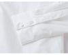 Elegant French Wood Ear Collar White Cotton Long Sleeve Women's Shirt - 2026 Early Spring Collection