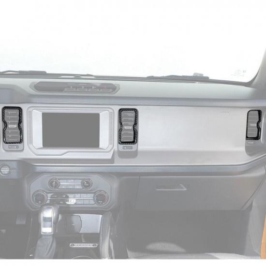 Center Console Air Conditioner A/C Vent Cover Trim For Ford Bronco + Carbon