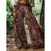Elegant Cotton Linen Baggy Pants Fashion Women High Waist Drawstring Pocket Loose Wide Leg Pant Casual Streetwear New Trousers
