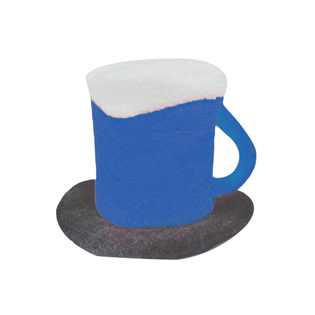 Novelty Mug Shape Hat with Foam Top Plush Material Soft Costume Accessory for Theme Parties Events Festivals
