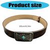 Retro Edgy Buckles Belt Adjustable Brown PU Leather Strap Embossed Belt Fashion Accessory For Women Men